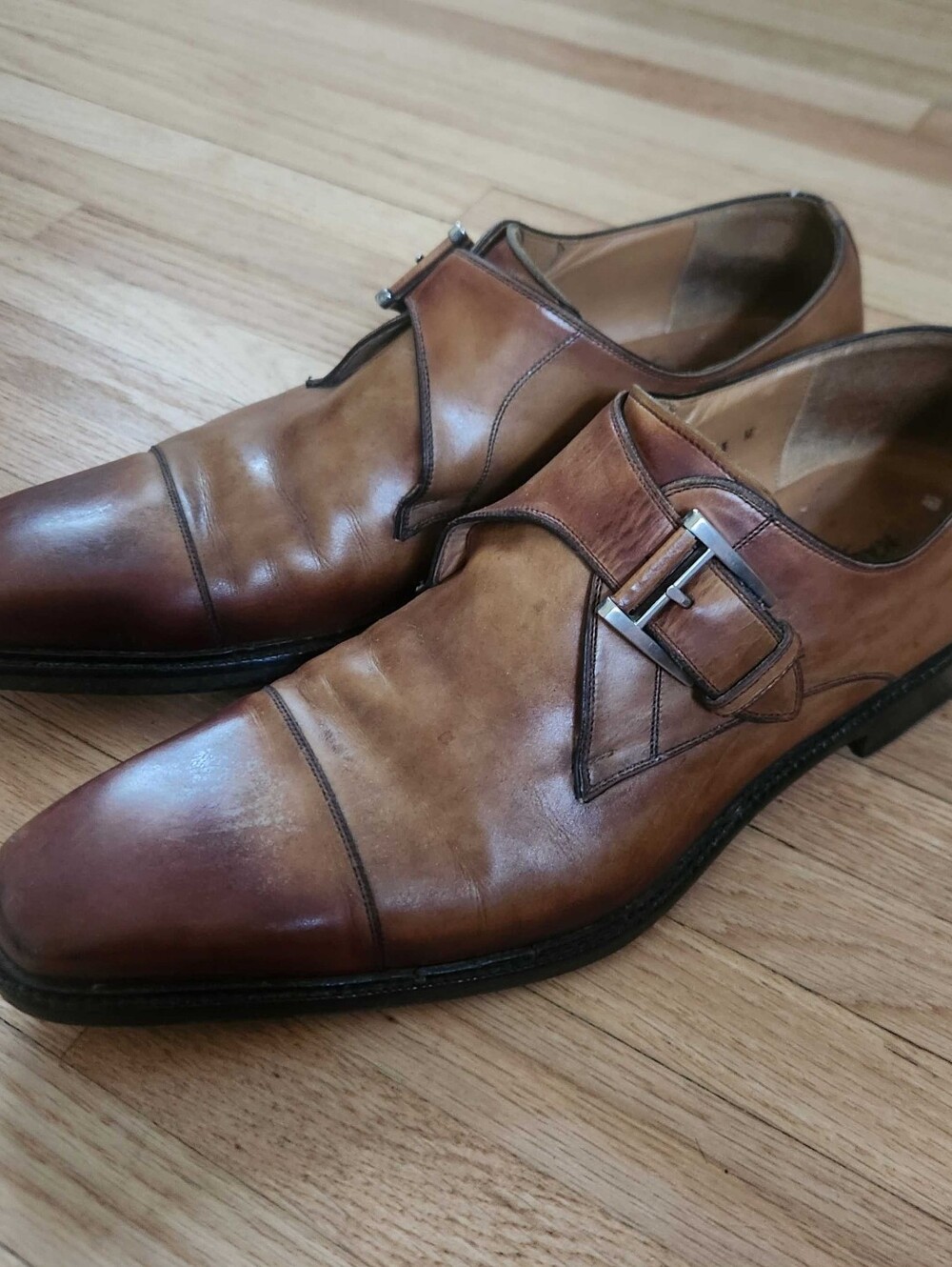 Magnanni Marco Monk Strap Dress Shoes - Men’s 10.5 - Brown